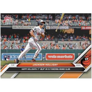 image2024 Topps Now Jackson Holliday 498 1st Major League Home Run Baltimore Orioles Rookie RC Baseball Card