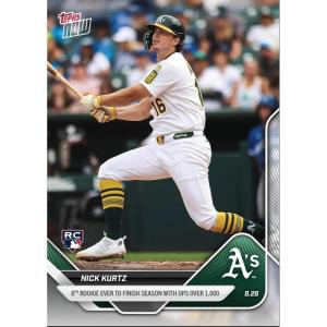 image2025 Topps Now Nick Kurtz 787 8th Rookie Ever to Finish with OPS Over 1000 Athletics Rookie RC Baseball Card