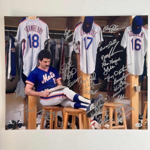 imageAutographedSigned 1986 New York Mets Team 26x Sigs World Series Champions 16x20 Baseball Photo JSA COA