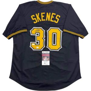imageAutographedSigned Paul Skenes Pittsburgh Black Baseball Jersey JSA COA