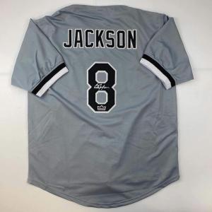 imageFacsimile Autographed Bo Jackson Chicago Grey Reprint Laser Auto Baseball Jersey Size Mens XL