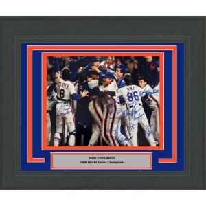 imageFramed AutographedSigned 1986 New York Mets Team 26x Sigs World Series Champions 16x20 Baseball Photo JSA COA