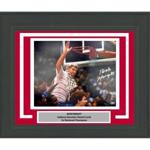 imageFramed AutographedSigned Bobby Bob Knight Net Indiana Hoosiers 16x20 College Basketball Photo Beckett BAS COA