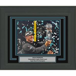 imageFramed AutographedSigned Doug Pederson Philadelphia Eagles Super Bowl LII 52 Champions 11x14 Football Photo Beckett BAS COA