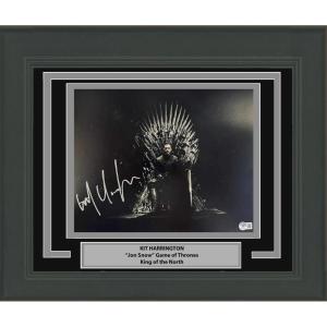imageFramed AutographedSigned Kit Harrington Jon Snow Game of Thrones Iron Throne 11x14 Photo Beckett BAS COA 1