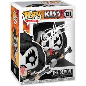 imageGene Simmons The Demon 121 KISS Facsimile Signed Reprint Laser Autographed Funko POP Rocks Figurine with Protector Case