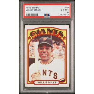 imageGraded 1972 Topps Willie Mays 49 Baseball Card PSA 6 EXMT