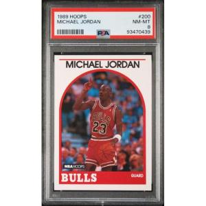 imageGraded 1989 Hoops Michael Jordan 200 Basketball Card PSA 8 NMMT
