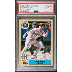 imageGraded 2022 Topps Update Jeremy Pena 87TBU23 1897 Topps Rookie RC Baseball Card PSA 10 Gem Mint