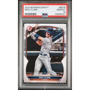 imageGraded 2023 Topps Bowman Draft Max Clark BD76 Rookie RC Baseball Card PSA 10 Gem Mint