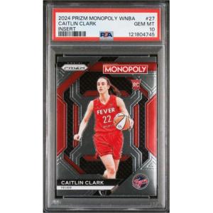 imageGraded 2024 Panini Prizm Monopoly WNBA Caitlin Clark 27 Insert Rookie RC Basketball Card PSA 10 Gem Mint