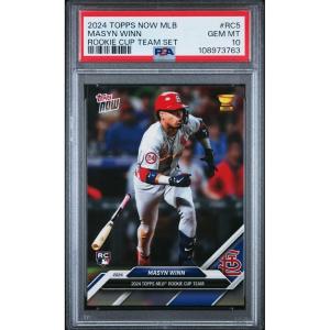 imageGraded 2024 Topps Now Masyn Winn RC5 Rookie Cup Team Set Rookie RC Baseball Card PSA 10 Gem Mint