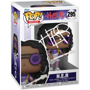 imageHER 295 Facsimile Signed Reprint Laser Autographed Funko POP Rocks Figurine with Protector Case