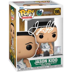 imageJason Kidd 195 Facsimile Signed Reprint Laser Autographed Funko POP Basketball NBA Dallas Mavericks Figurine with Protector Case