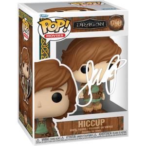 imageJay Baruchel Hiccup 1790 Facsimile Signed Reprint Laser Autographed Funko POP Movies How to Train Your Dragon Figurine with Protector Case