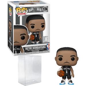imageVictor Wembanyama 174 Funko POP Basketball San Antonio Spurs Figurine Bundle with HOFSM Protector Case