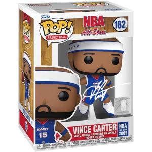 imageVince Carter 162 Facsimile Signed Reprint Laser Autographed Funko POP Basketball NBA 2005 All Star Uniform Figurine with Protector Case