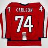 imageAutographedSigned John Carlson Washington Red Hockey Jersey JSA COA