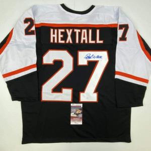 imageAutographedSigned Ron Hextall Philadelphia Black Hockey Jersey JSA COA