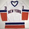 imageAutographedSigned Billy Smith New York White Hockey Jersey JSA COA