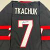 imageAutographedSigned Brady Tkachuk Ottawa Black Hockey Jersey JSA COA