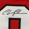 imageAutographedSigned Chevy Chase Clark Griswold Christmas Vacation Movie Chicago Red Hockey Jersey Beckett BAS COA
