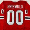 imageAutographedSigned Chevy Chase Clark Griswold Christmas Vacation Movie Chicago Red Hockey Jersey Beckett BAS COA