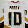 imageAutographedSigned Corey Perry Anaheim White Hockey Jersey JSA COA