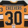 imageAutographedSigned Gerry Cheevers HOF 85 Boston Yellow Hockey Jersey JSA COA