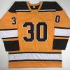 imageAutographedSigned Gerry Cheevers HOF 85 Boston Yellow Hockey Jersey JSA COA