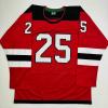 imageAutographedSigned Jacob Markstrom New Jersey Red Hockey Jersey JSA COA