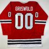 imageAutographedSigned Chevy Chase Clark Griswold Christmas Vacation Movie Chicago Red Hockey Jersey Beckett BAS COA