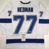 imageAutographedSigned Victor Hedman Tampa Bay White Hockey Jersey JSA COA