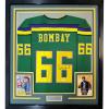 imageFramed AutographedSigned Emilio Esteves Gordon Bombay 33x42 The Mighty Ducks Green Hockey Jersey PSADNA COA