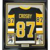 imageFramed Facsimile Autographed Sidney Crosby 35x39 Pittsburgh Black Reprint Laser Auto Hockey Jersey