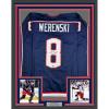imageFramed Facsimile Autographed Zach Werenski 35x39 Columbus Blue Reprint Laser Auto Hockey Jersey