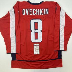 imageAutographedSigned Alexander Alex Ovechkin Washington Red Hockey Jersey JSA COA