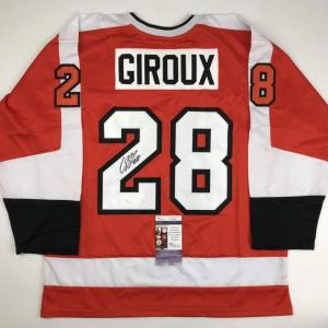 imageAutographedSigned Claude Giroux Philadelphia Orange Hockey Jersey JSA COA
