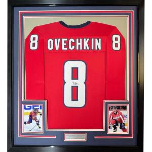 imageFramed AutographedSigned Alexander Alex Ovechkin 33x42 Washington Capitals Red Hockey Jersey JSA COA