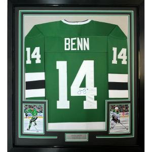 imageFramed AutographedSigned Jamie Benn 35x39 Dallas Green Retro Hockey Jersey JSA COA