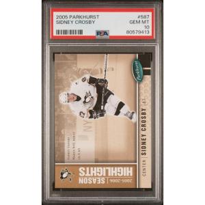 imageGraded 2005 Upper Deck Parkhurst Sidney Crosby 587 Makes NHL Debut Rookie RC Hockey Card PSA 10 Gem Mint