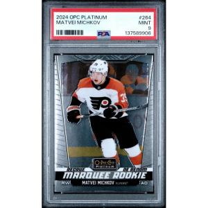 imageGraded 2024 OPeeChee Platinum Matvei Michkov 264 Rookie RC Hockey Card PSA 9 Mint
