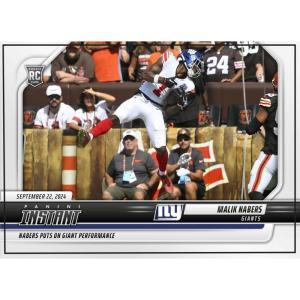image2024 Panini Instant NFL Malik Nabers 45 New York Giants Rookie RC Football Card