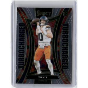 image2024 Panini Select 16 Bo Nix Turbocharged Rookie RC Football Card