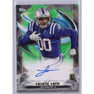 image2024 Topps Inception Laiatu Latu RALL Green Autograph 150 Rookie RC Football Card