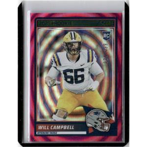 image2025 Score 25 Will Campbell Pink Elipse 399 Rookie RC Football Card