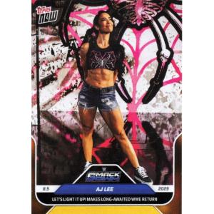 image2025 Topps Now WWE AJ Lee 92 Orange Foil 25 Wrestling Card