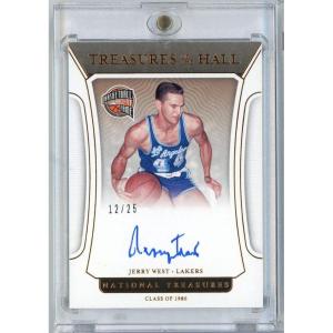 image2021 Panini National Treasures Jerry West TOHJWS 25 Treasures of the Hall Auto Basketball Card