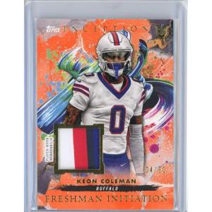 image2024 Topps Inception Freshman Initiation Keon Coleman FI550 4 Color Patch Relic Rookie RC Football Card