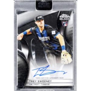 image2025 Topps Chrome Black Trey Sweeney CBATS Auto 199 Detroit Tigers Rookie RC Baseball Card